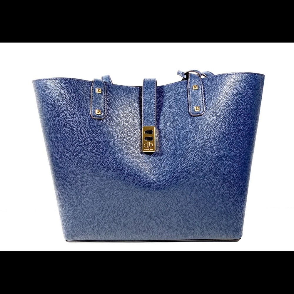 Sale Sale Michael Kors Karson Navy LG Leather Tote